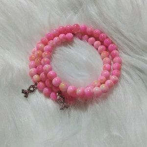 XL Breast cancer awareness wraparound bracelet